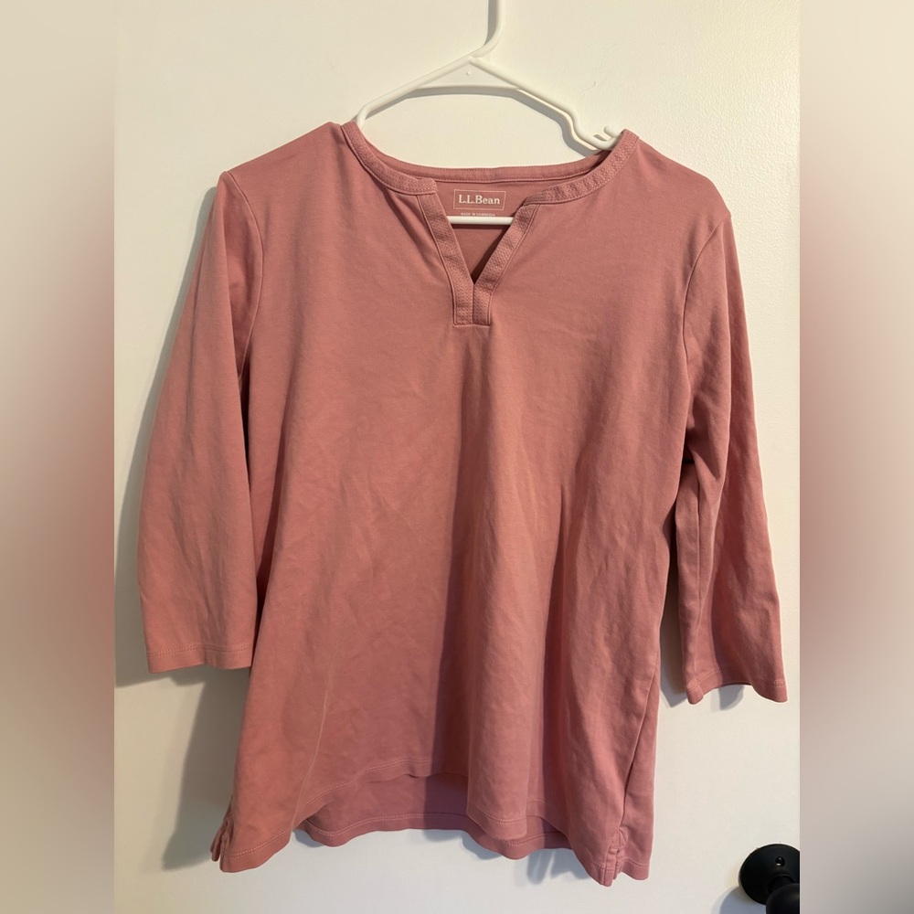 L.L. Bean Women's Rose Long Sleeve Tee Size Large